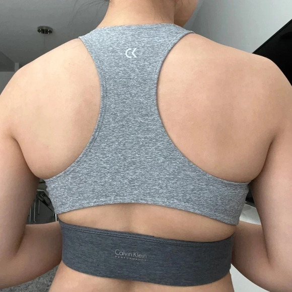 Calvin Klein Long Line Athletic Sports Bra with Cut Out | Women’s Size  S - Picture 5 of 5